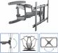 Ventronic Support mural pour TV plate entièrement articulé acier robuste