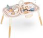 1 table éducative en bois - Table d'animaux pour enfants 3+ - Boucle motrice avec perles - Trieur de formes - Hochet et miroir - Jouet d'éveil