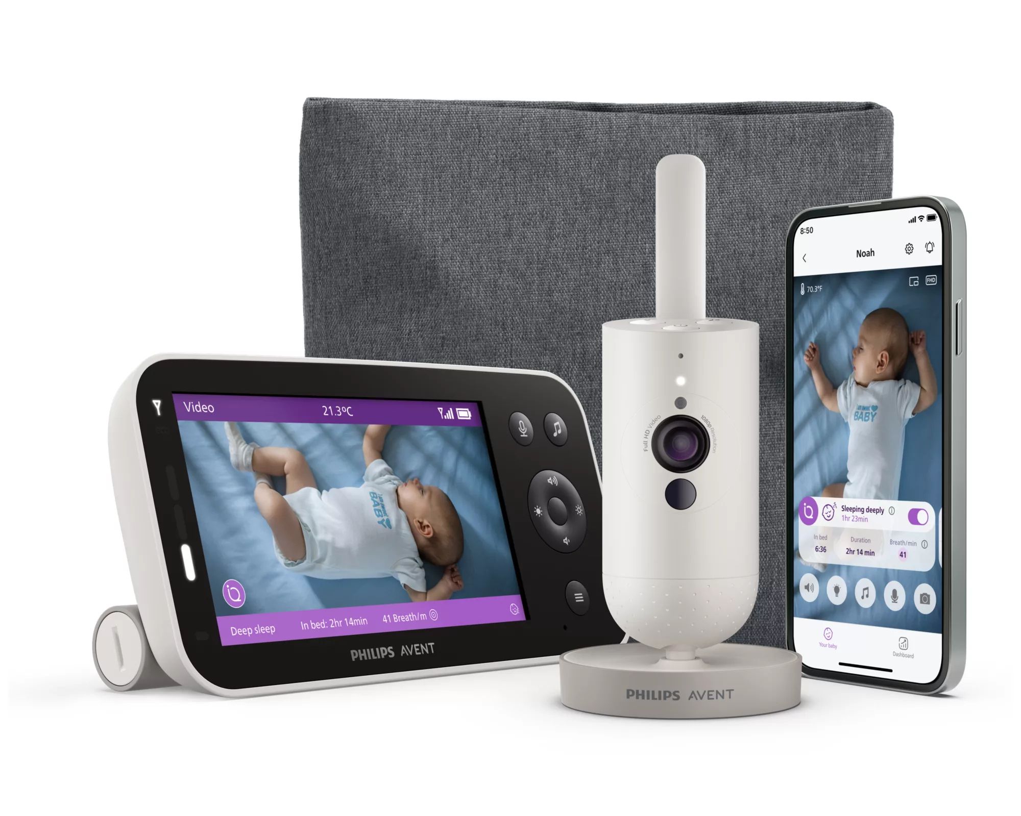 Philips Avent Premium Connected Baby Monitor SCD971/26 - Babyfoon met Camera - Silk White