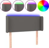 vidaXL LED Headboard - 83x16x78/88 cm - Faux Leather - Grey