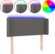 vidaXL LED Headboard - 83x16x78/88 cm - Faux Leather - Grey