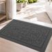 FONEYI Binnendeurmat voordeurmat, antislip rubberen achterdeurmatten magische binnenkant vuilvanger, entreetapijten, ingangsdeurtapijt, machine wasbare deurmat voor ingang - grijs, 60 x 91 cm