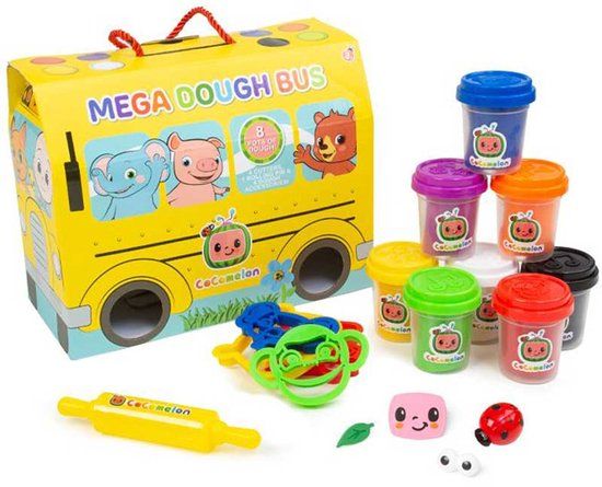 RMS International COCOMELON speelset Mega Dough Bus klei en accessoires