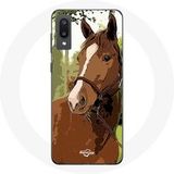 Maniacase Etui voor Samsung Galaxy A02 Quarter Horse bruin paardenrace