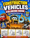Construction Vehicles Coloring Book