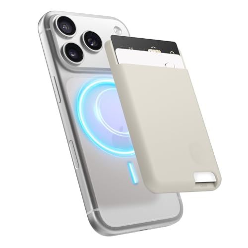 elago Key Magnetische portemonnee (2 kaarten), compatibel met MagSafe en iPhone 17/16/15/14/13/12, veilige telefoonportemonnee, duurzame siliconen, krasbescherming