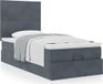 Maison Exclusive - Cadre de lit ottoman avec matelas, gris foncé, 80x200 cm, velours