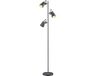 TRIO EDWARD - Vloerlamp - Zwart mat - excl. 3x E14 4W - Voetschakelaar
