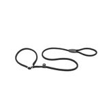 Ferplast SPOR Hondenriem en halsband met verstelbare halsband, nylon koord, handvat voor veilige controle, lengte 170 cm, zwart