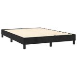 vidaXL Boxspringbed met matras, fluweel, zwart, 140x190 cm