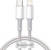 Baseus High Density USB C naar Apple Lightning kabel 1 meter wit - 20W