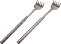 Merkloos / Sans marque Cepewa Gmbh Uitschuifbare rugkrabber - 2x - zilver - 20-50 cm - metaal/kunststof