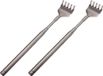 Merkloos / Sans marque Cepewa Gmbh Uitschuifbare rugkrabber - 2x - zilver - 20-50 cm - metaal/kunststof