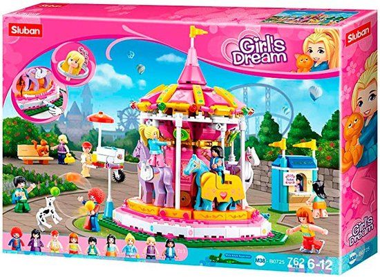 Sluban Girls Dream - Draaimolen Bouwset - 762 Onderdelen - Multicolor