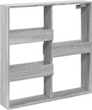 vidaXL Wandkast 80x15x80 cm bewerkt hout grijs sonoma eikenkleurig