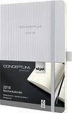 Sigel CONCEPTUM Weekkalender 2018, softcover, ca. A5 lichtgrijs