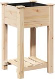 vidaXL Plantenbak Beige 45 x 45 x 76,5 cm Massief Vurenhout