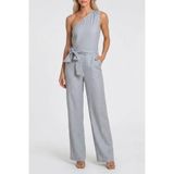 NIKKIE jumpsuit met ceintuur - lichtblauw
