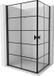 Mexen Mist-B Duo cabine de douche articulée 100 x 90 cm, grille noire, noir