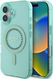 Guess Hoesje geschikt voor Apple iPhone 16 - IML Rhinestones Back Cover - Geschikt voor MagSafe - Groen