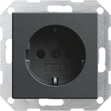 GIRA 018828 Wandcontactdoos met randaarde Inzetstuk System 55, Standaard 55, E2, Event, Event Clear, Event Opaque, Esprit, ClassiX Antraciet