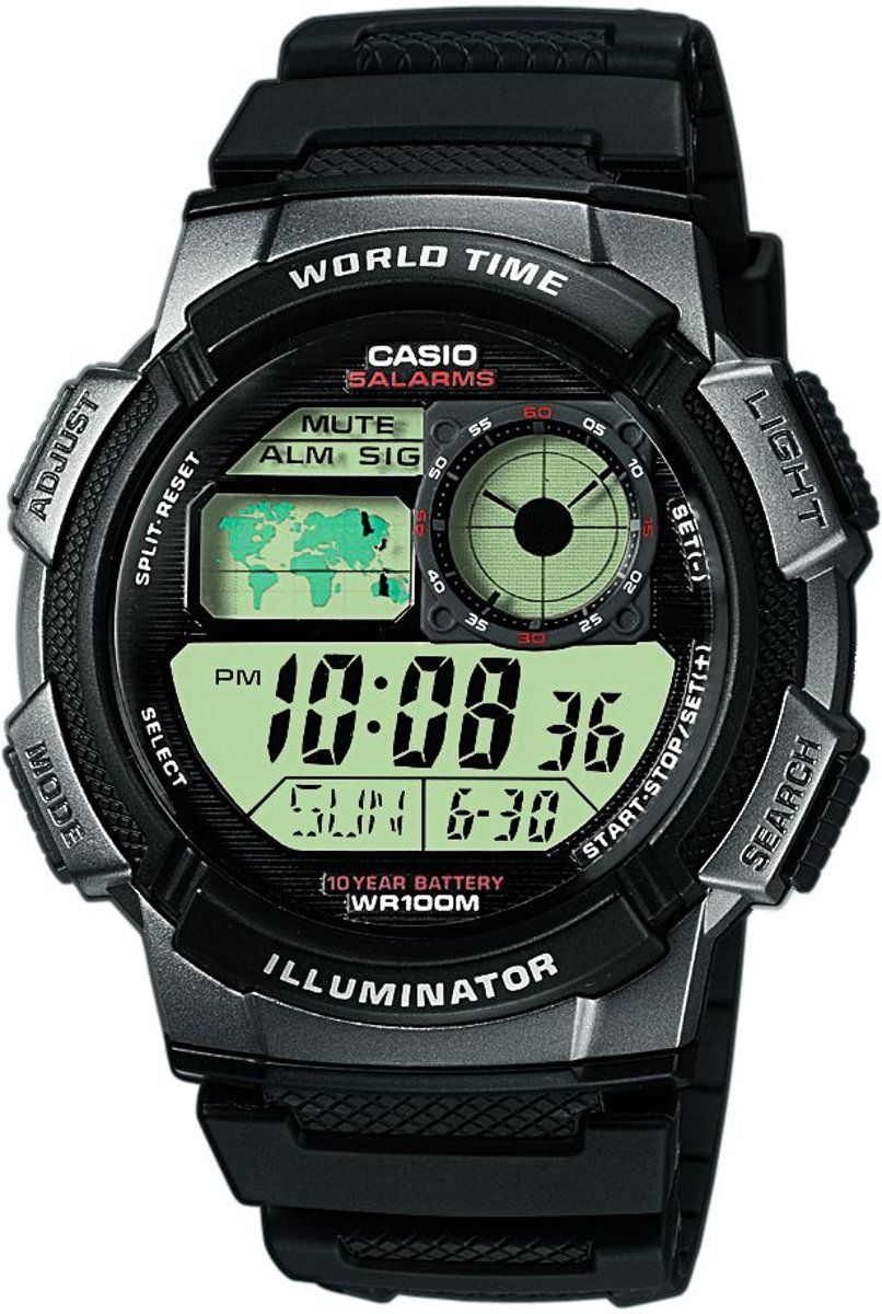 Casio AE-1000W-1BVEF - Horloge - 43.7 mm - Kunststof - Zwart