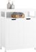 SoBuy BZR121-W Armoire de salle de bain - Armoire basse blanche avec 2 portes