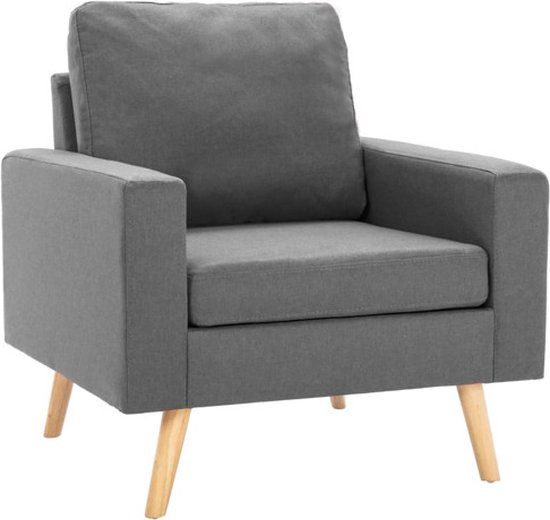 vidaXL Fauteuil stof lichtgrijs