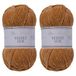 Utopia Crafts Velvet Lux Chenille superzacht, grof garen voor breien en haakgaren, 2 x 100 g (warmbruin)