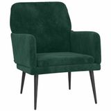 vidaXL Fauteuil fluweel donkergroen 62x79x79 cm