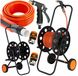 Schmith Complete tuinslangset met metalen slangenwagen, 25 meter slang en spuitpistool
