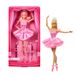 Barbie Danseres ster pop om te verzamelen, gekleed in een satijnen roze tutu en blond haar, in geschenkverpakking, JBJ10