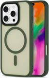 Selected by GSMpunt.nl Hoesje Geschikt voor iPhone 16 Pro - Compatibel met MagSafe - Matte Beschermhoes - Back Cover met Magneet - Donker Groen