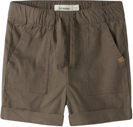 LIL' ATELIER NAME IT - NMMFREDRIK LOOSE SHORTS LIL - Jongens - Bermuda shorts - Maat 116 - Shitake