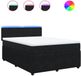 vidaXL Boxspring met matras, fluweel, zwart, 140x190 cm