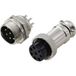 TRU COMPONENTS TC-13895656 Ronde connector Stekker, Buscontact Totaal aantal polen: 8 Serie (ronde connectoren): GX16 1 set(s)