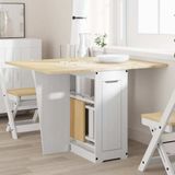 Maison Exclusive - Table basse papillon, pliante, Corona, blanche, en bois massif de pin