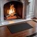 Tapis de cheminée résistant au feu 50 x 80 cm pour protection de barbecue