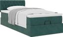 Maison Exclusive - Cadre de lit ottoman avec matelas, gris foncé, 90x190 cm, velours