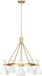 Feiss LED Kroonluchter | 5X E27 Max 60W | Dimbaar | Matte White / Burnished Brass