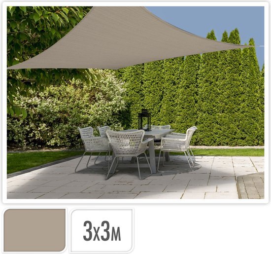 Garden Pro Schaduwdoek 3 X 3M zand kleur