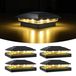 Éclairage de poteau de panneau solaire, set de 4, 2 modes, IP64, noir
