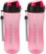 Excellent Houseware Koopman International 2x stuks bidon drinkfles/waterfles roze 700 ml
