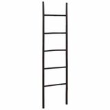 vidaXL Handdoekladder - Zwart - Bamboe - 50 x 190 cm