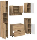 vidaXL Badkamermeubel Set 5-delig Artisan Eiken 35 x 30 x 192 cm