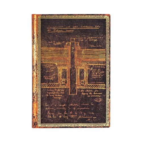 Carnet Paperblanks Embellished Manuscripts Collection - Tesla, Sketch of a Turbine Mini Lined Softcover Flexi Journal