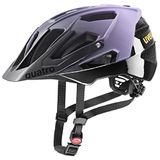 uvex quatro cc - veilige mtb-helm voor dames en heren - individueel verstelbare pasvorm - verstelbaar vizier - lilac-black matt - 52-57 cm