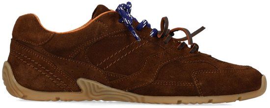 Sacha - Dames - Donkerbruine suède sneakers met dubbele veters - Maat 38