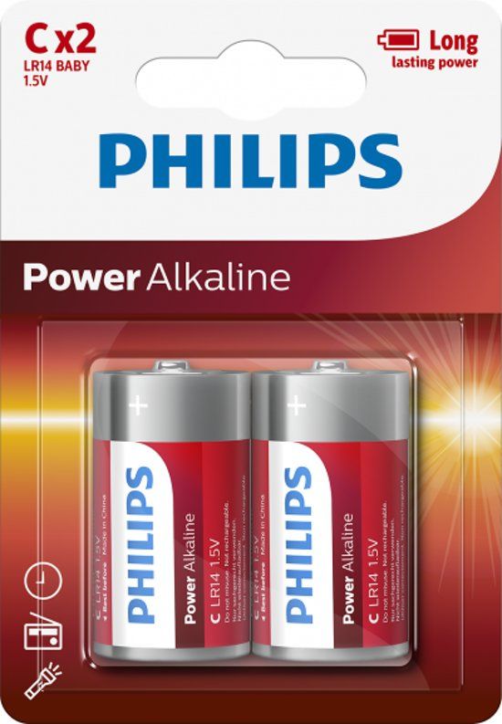 Philips LR14P2B/05 - Batterijen - 2 stuks
