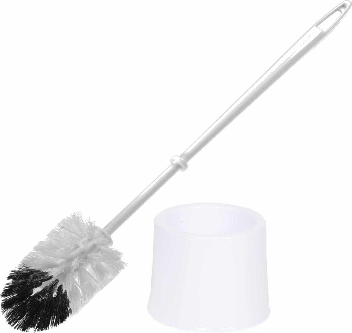 Sorx WC borstel met houder rond wit kunststof